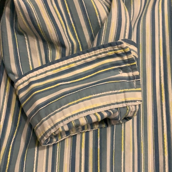 Blue and white striped Hugo Boss dress shirt - Picture 5 of 13